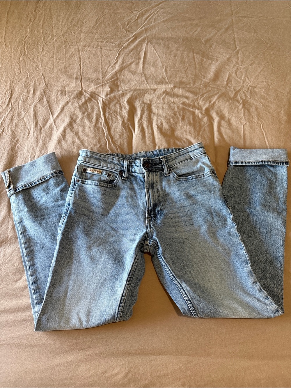 Calvin Klein Jeans Light Blue Slim Straight Denim